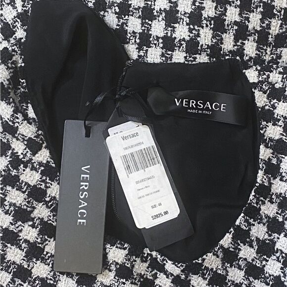 Versace Houndstooth Tweed Mini Dress size 48/us size 12 - Picture 14 of 16